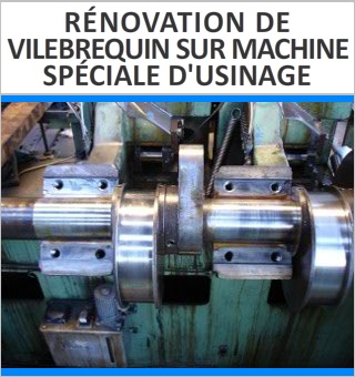 Rénovation de vilebrequin sur machine spéciale d'usinage